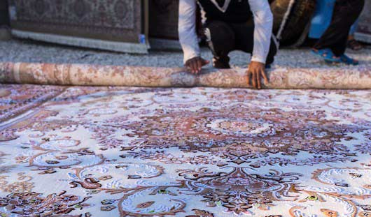 روش اصولی لول کردن قالی در قالیشویی سردار جنگل 